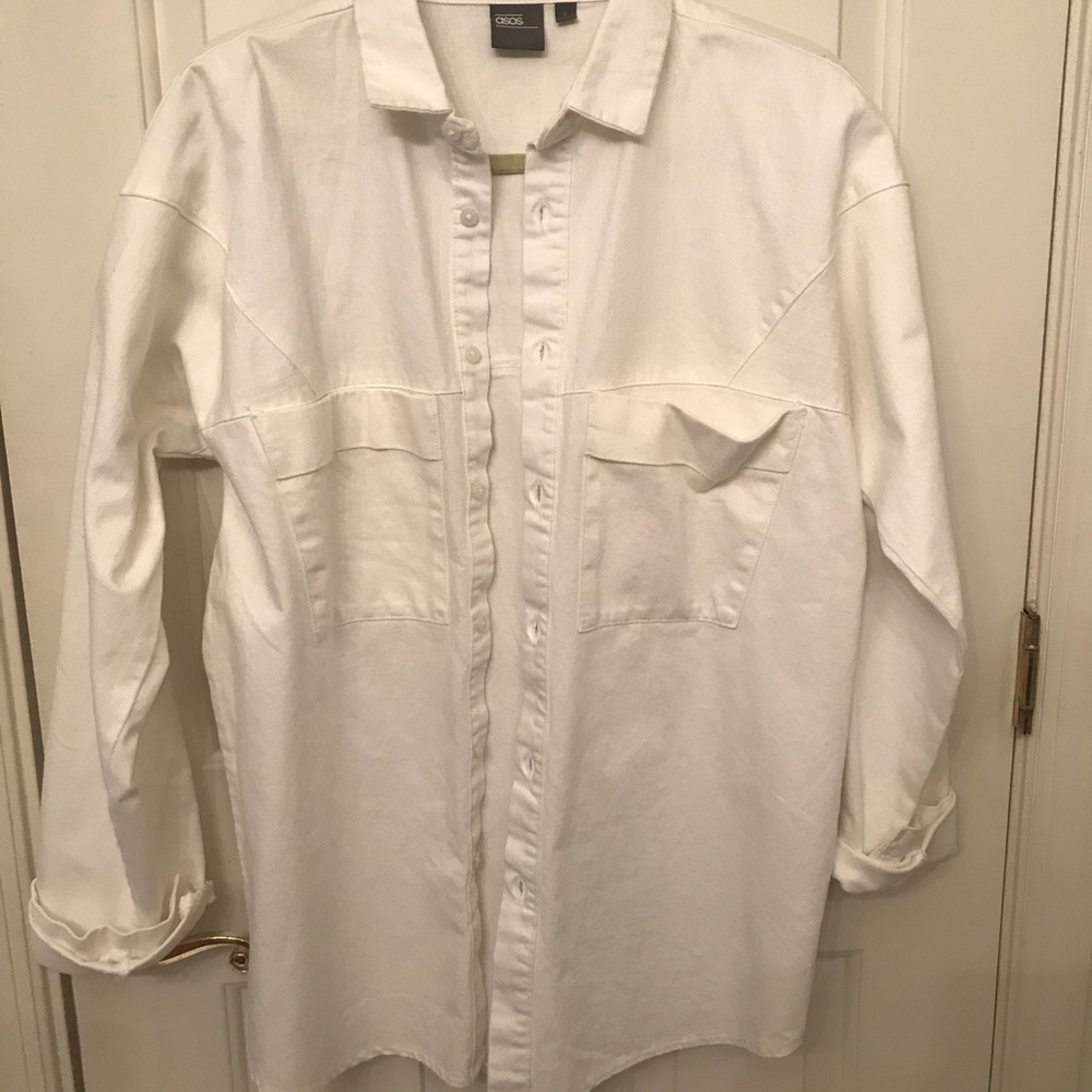 Men’s White Denim Shirt